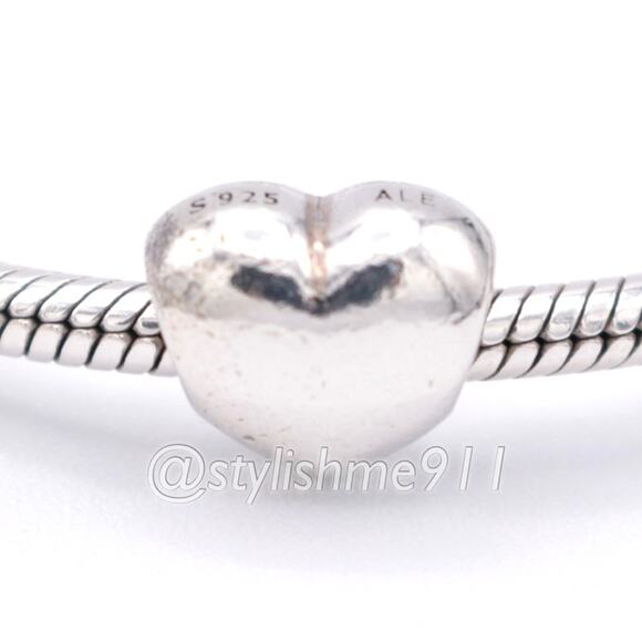 Authentic PANDORA Large Smooth Heart Charm - 790137 - Picture 2 of 12